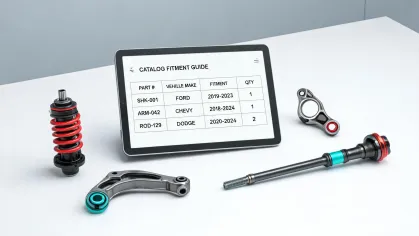Automotive parts catalog article visual